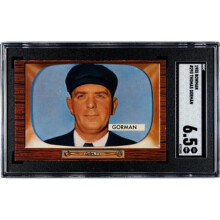RDB Holdings & Consulting CTBL-038305 Thomas Gorman 1955 Bowman Baseball Rookie Card - No.293 SGC Graded 6.5 EX-NM Plus - Umpire & National League