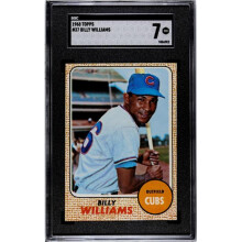 RDB Holdings & Consulting CTBL-038412 Billy Williams 1968 Topps Baseball Card - No.37 SGC Graded 7 NM - Chicago Cubs & HOF