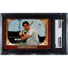 RDB Holdings & Consulting CTBL-038475 Sam Mele 1955 Bowman Baseball Card - No.147 SGC Slabbed Authentic - Minimum Size & Boston Red Sox