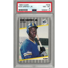 RDB Holdings & Consulting CTBL-038286 Ken Griffey, Jr. 1989 Fleer Rookie Card - No.548 PSA Graded 8 NM-MT - Seattle Mariners & HOF