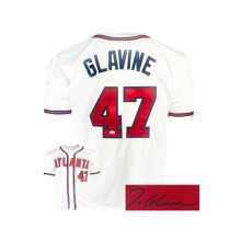 RDB Holdings & Consulting CTBL-038314 Tom Glavine Signed Atlanta White Custom Stitched Baseball Jersey - JSA Witnessed - Extra Large