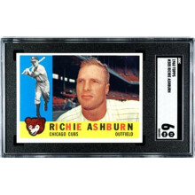 RDB Holdings & Consulting CTBL-038220 Richie Ashburn 1960 Topps Baseball Card - No.305 SGC Graded 6 EX-NM - Chicago Cubs & HOF