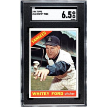 RDB Holdings & Consulting CTBL-038185 Whitey Ford 1966 Topps Baseball Card - No.160 SGC Graded 6.5 EX-NM Plus - York Yankees & HOF