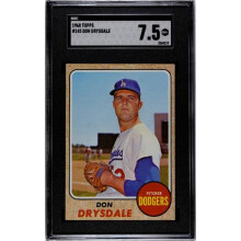 RDB Holdings & Consulting CTBL-038252 Don Drysdale 1968 Topps Baseball Card - No.145 SGC Graded 7.5 NM Plus - Los Angeles Dodgers & HOF
