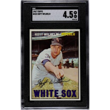 RDB Holdings & Consulting CTBL-038472 Hoyt Wilhelm 1967 Topps Baseball Card - No.422 SGC Graded 4.5 VG-EX Plus - Chicago White Sox & HOF
