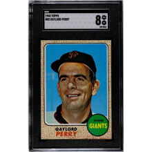 RDB Holdings & Consulting CTBL-038402 Gaylord Perry 1968 Topps Baseball Card - No.85 SGC Graded 8 NM-MT - San Francisco Giants & HOF