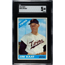 RDB Holdings & Consulting CTBL-038473 Jim Kaat 1966 Topps Baseball Card - No.445 SGC Graded 5 EX - Minnesota Twins & HOF