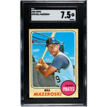 RDB Holdings & Consulting CTBL-038655 Pittsburgh Pirates Bill Mazeroski 1968 Topps No.390 Baseball Card - SGC Graded 7.5 NMPlus - HOF