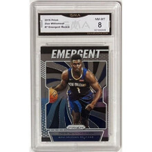 RDB Holdings & Consulting CTBL-039148 Zion Williamson 2019-20 Panini Prizm Emergent Rookie Card No.7-GMA Graded 8 NM-MT - Orleans Pelicans