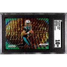 RDB Holdings & Consulting CTBL-039252 Bryce Young 2023 Panini Prizm Fireworks Green Wave Rookie Card No.F-6-SGC Graded 10 Gem Mint - Carolina Panthers