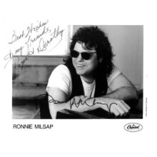RDB Holdings & Consulting CTBL-038852 8 x 10 Ronnie Milsap Signed Capitol Nashville B&W Promo Photo to Roger & Dorothy-COA
