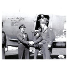 RDB Holdings & Consulting CTBL-031517 8 x 10 Gerald Bud Berry Signed WWII Vintage B&W Photo-JSA AC92825-91st Squadron & 439th Troop Carrier Group