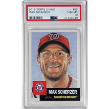 RDB Holdings & Consulting CTBL-039188 Max Scherzer 2018 Topps Living Baseball Card No.52-PSA Graded 10 Gem Mint - Washington Nationals