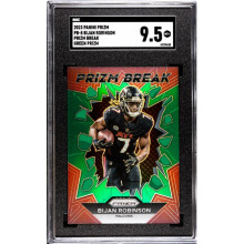 RDB Holdings & Consulting CTBL-039253 Bijan Robinson 2023 Panini Prizm Break Green Rookie Card No.PB-8-SGC Graded 9.5 Mint Plus - Atlanta Falcons