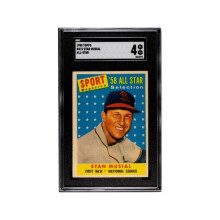 RDB Holdings & Consulting CTBL-038743 Stan Musial 1958 Topps All-Star Baseball Card No.476-SGC Graded 4 VG-EX - St. Louis Cardinals & HOF