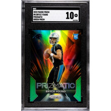 RDB Holdings & Consulting CTBL-039251 Bryce Young 2023 Panini Prizm Prizmatic Green Prizm Rookie Card No.4-SGC Graded 10 Gem Mint - Carolina Panthers
