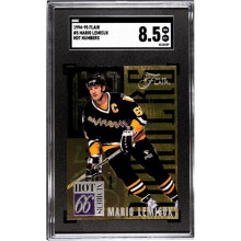 RDB Holdings & Consulting CTBL-039249 Mario Lemieux 1994-95 Flair Hot Numbers Card No.5-SGC Graded 8.5 NM-MT Plus - Pittsburgh Penguins