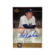 RDB Holdings & Consulting CTBL-039021 Pat Dobson Signed 2004 Upper Deck Yankees Classic Scripts On Card Auto Card No.AU-49