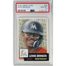 RDB Holdings & Consulting CTBL-039196 Lewis Brinson 2018 Topps Living Baseball Card No.33-PSA Graded 10 Gem Mint - Miami Marlins