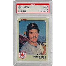 RDB Holdings & Consulting CTBL-039331 No.179 Wade Boggs 1983 Fleer MLB Rookie Card with PSA Graded 9 Mint - Boston Red Sox-HOF