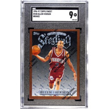RDB Holdings & Consulting CTBL-039623 Allen Iverson 1996-1997 Topps Finest Bronze Rookie Card with RC No. 240 - SGC Graded 9 Mint - 76ers & HOF