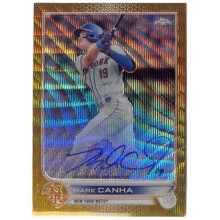 RDB Holdings & Consulting CTBL-039730 Mark Canha Signed 2022 Topps Chrome Gold Wave on Card with Auto No. CVA-MC - 50 - As - Mets - Tigers