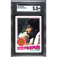 RDB Holdings & Consulting CTBL-039624 Julius Dr. J Erving 1977-1978 Topps Card with No. 100- SGC Graded 5.5 EX Plus - Philadelphia 76ers & HOF