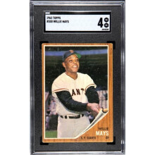 RDB Holdings & Consulting CTBL-039589   York Yankees-HOF Willie Mays 1962 Topps Card No.300 - SGC Graded 4 VG-EX
