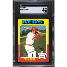 RDB Holdings & Consulting CTBL-039608 Cincinnati Reds & Big Red Machine Pete Rose 1975 Topps Card No.320 - SGC Graded 4 VG-EX
