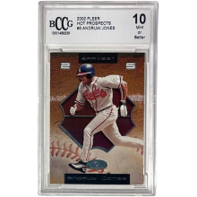 RDB Holdings & Consulting CTBL-039733 Atlanta Braves Andruw Jones 2002 Fleer Hot Prospects Rookie Card No.6 - BCCG Graded 10 Mint or Better