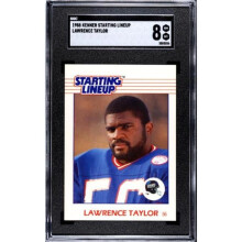 RDB Holdings & Consulting CTBL-039786   York Giants-HOF Lawrence Taylor 1988 Kenner Starting Lineup Card - SGC Graded 8 NM-MT