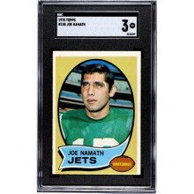 RDB Holdings & Consulting CTBL-039807   York Jets-HOF Joe Namath 1970 Topps Card No.150 - SGC Graded 3 VG