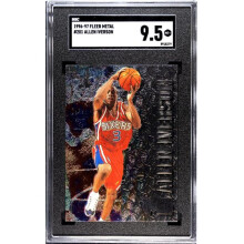 RDB Holdings & Consulting CTBL-039617 Philadelphia 76ers-HOF Allen Iverson 1996-97 Fleer Metal Rookie Card No.201 - SGC Graded 9.5 Mint Plus