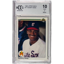 RDB Holdings & Consulting CTBL-039869 Sammy Sosa 1990 Upper Deck Rookie Card - RC - No.17- BCCG Graded 10 Mint or Better - Chicago White Sox