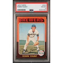 RDB Holdings & Consulting CTBL-039903 Robin Yount 1975 Topps Rookie Card - RC - No.223 - PSA Graded 4 VG-EX - Milwaukee Brewers & HOF