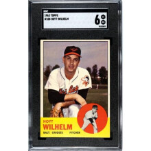 RDB Holdings & Consulting CTBL-039915 Hoyt Wilhelm 1963 Topps Baseball Card No.108- SGC Graded 6 EX-NM - Baltimore Orioles & HOF