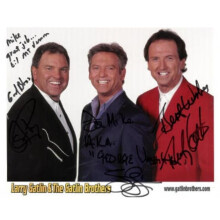 RDB Holdings & Consulting CTBL-040345 8 x 10 in. Larry Gatlin & the Gatlin Brothers Signed Promo Photo - Steve, Rudy & 3 Sigs - COA