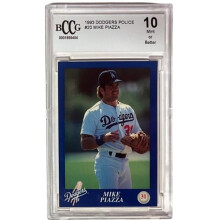 RDB Holdings & Consulting CTBL-039838 Mike Piazza 1993 Dodgers Police Rookie Card - RC - No.31 - BCCG Graded 10 Mint or Better - Los Angles Dodgers