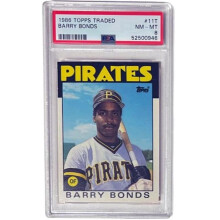 RDB Holdings & Consulting CTBL-039991 Barry Bonds 1986 Topps Traded Rookie Card - RC - No.11T - PSA Graded 8 NM-MT - Pittsburgh Pirates