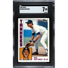 RDB Holdings & Consulting CTBL-039906 Don Mattingly 1984 Topps Rookie Card - RC - No.8 - SGC Graded 7 NM - York Yankees & HOF