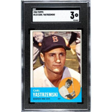 RDB Holdings & Consulting CTBL-039917 Carl Yastrzemski 1963 Topps Card No.115 - SGC Graded 3 VG - Boston Red Sox & HOF