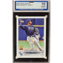 RDB Holdings & Consulting CTBL-040004 Wander Franco 2022 Topps Update Rookie Card - RC - No.US42 - ISA Graded 10 Gem Mint - Tampa Bay Rays