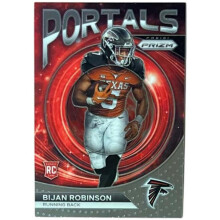 RDB Holdings & Consulting CTBL-040023 Bijan Robinson 2023 Panini Prizm Portals Rookie Card - RC No.PO-8 - Atlanta Falcons