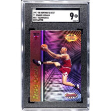 RDB Holdings & Consulting CTBL-040267 Dennis Rodman 1997-98 Bowmans Best Techniques Refractor Card No.T7 - SGC Graded 9 Mint - Chicago Bulls & HOF