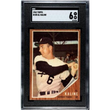 RDB Holdings & Consulting CTBL-040262 Al Kaline 1962 Topps Baseball Card No.150- SGC Graded 6 EX-NM - Detroit Tigers & HOF