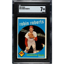 RDB Holdings & Consulting CTBL-040268 Robin Roberts 1959 Topps Baseball Card No.352- SGC Graded 7 NM - Philadelphia Phillies & HOF