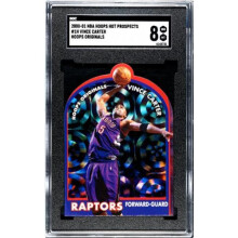 RDB Holdings & Consulting CTBL-040275 Vince Carter 2000-01 NBA Hoops Hot Prospects Originals Die-Cut Card No.1H - SGC Graded 8 NM-MT - Toronto Raptors