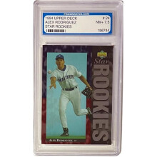RDB Holdings & Consulting CTBL-040164 Alex Rodriguez 1994 Upper Deck Rookie Card - RC No.24 - Pro Grading 7.5 NM Plus - Seattle Mariners