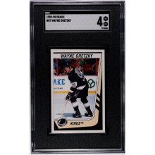 RDB Holdings & Consulting CTBL-040282 Wayne Gretzky 1989-90 Panini NHL Hockey Sticker & Card No.87 - SGC Graded 4 VG-EX - Los Angeles Kings & HOF