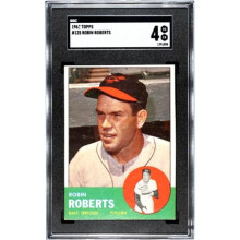 RDB Holdings & Consulting CTBL-039922 Robin Roberts 1963 Topps Card No.125 - SGC Graded 4 VG-EX - Baltimore Orioles & HOF
